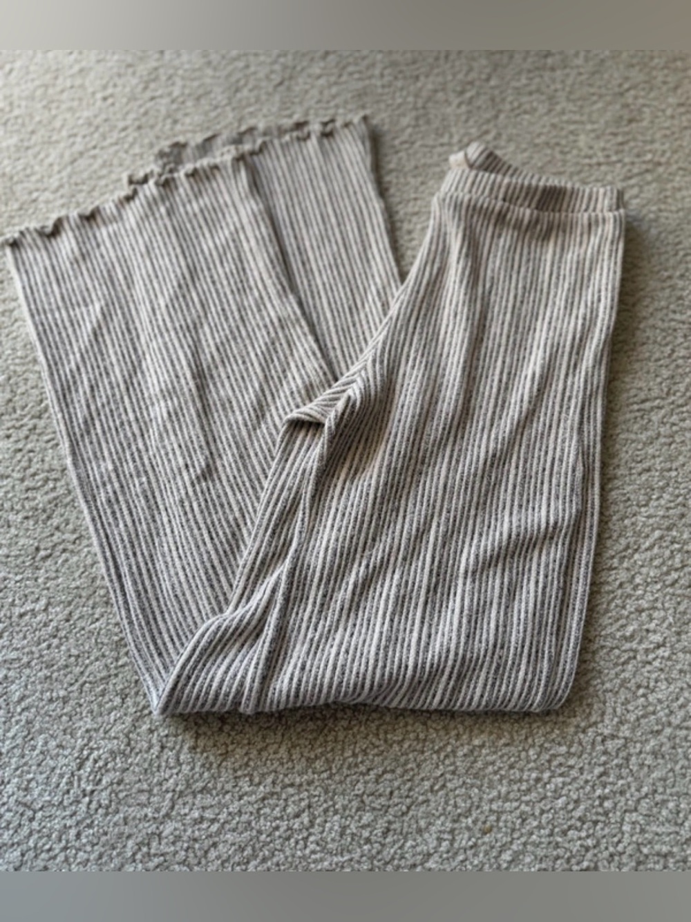 Women’s Ribbed flare wide Pants — y2k casual